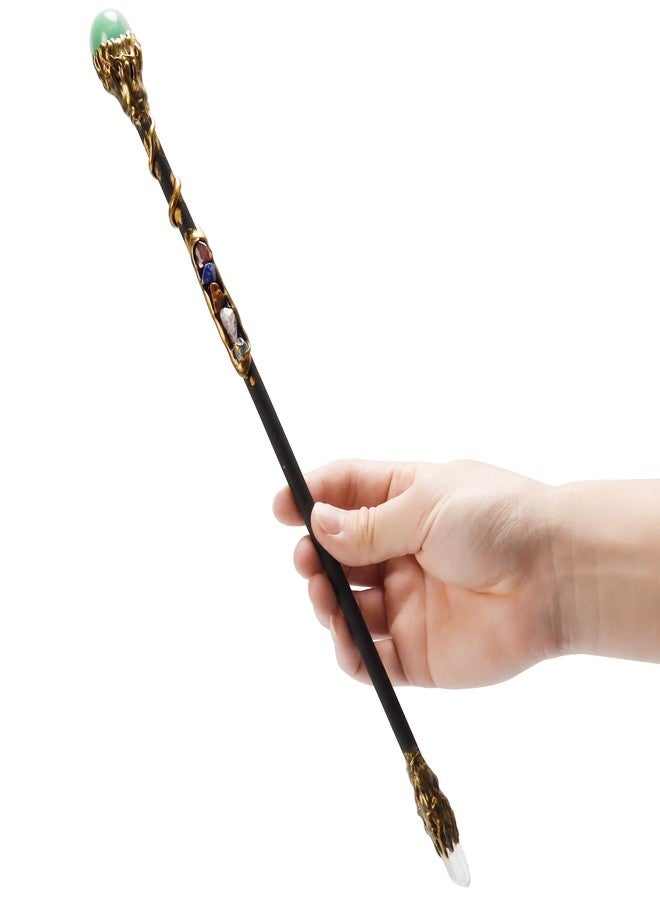 Rich Boxer Fine Handcrafted Crystal Magic Wand Green Aventurine Gemstone White Crystal Magic Wand for Witches and Wizards - Image 1